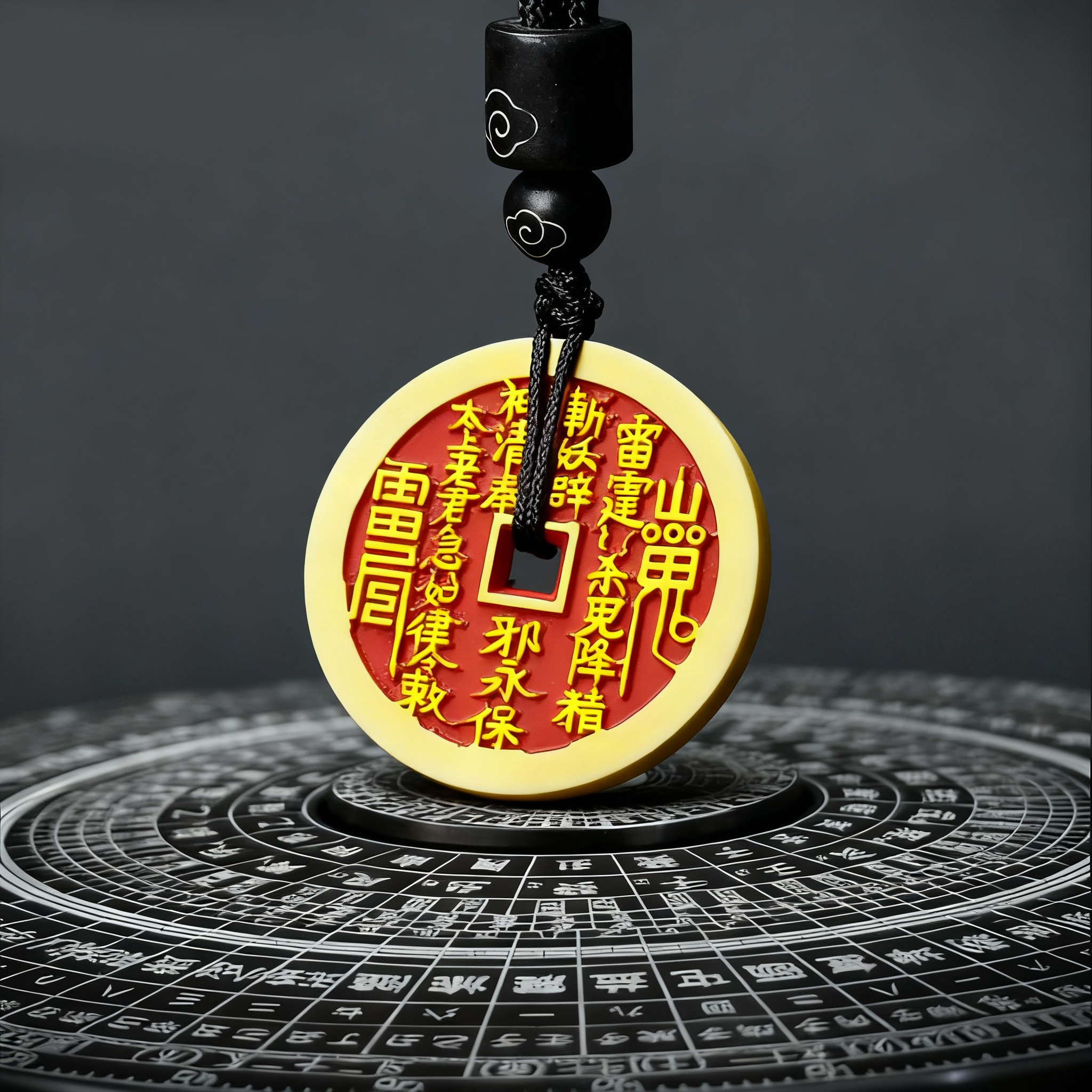 Aether Oracles"Wishing Luck and Prosperity" ShanGui (Mountain Spirit) Exorcism Coin Pendant