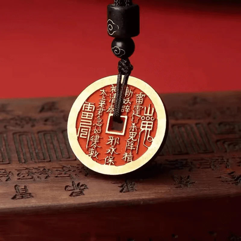 Aether Oracles"Wishing Luck and Prosperity" ShanGui (Mountain Spirit) Coin Pendant - Aether Oracles