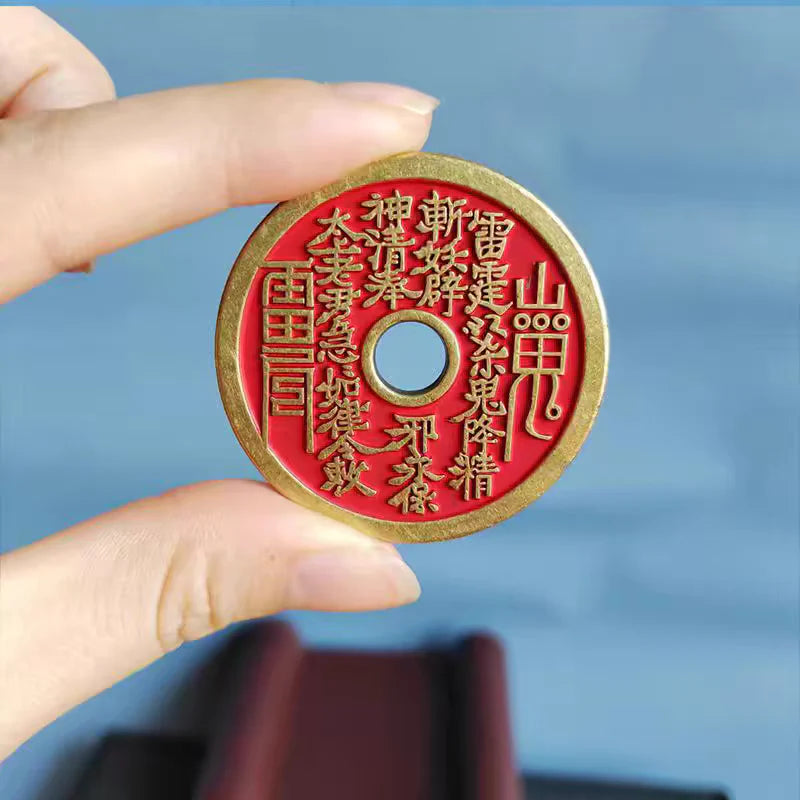 Aether Oracles"Wishing Luck and Prosperity" ShanGui (Mountain Spirit) Exorcism Coin Pendant