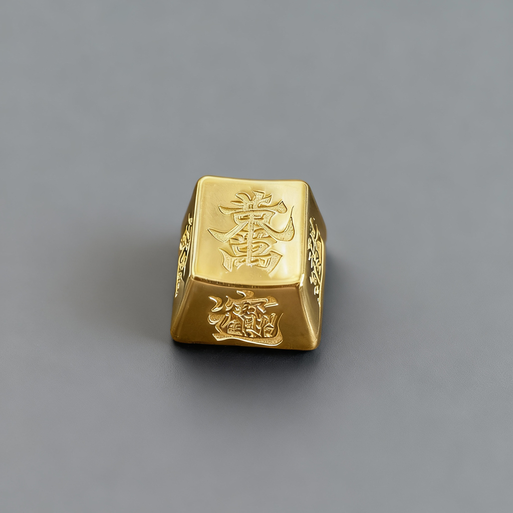 Aether Oracles"Prosperity Rune" Gold Mountain brass keycap